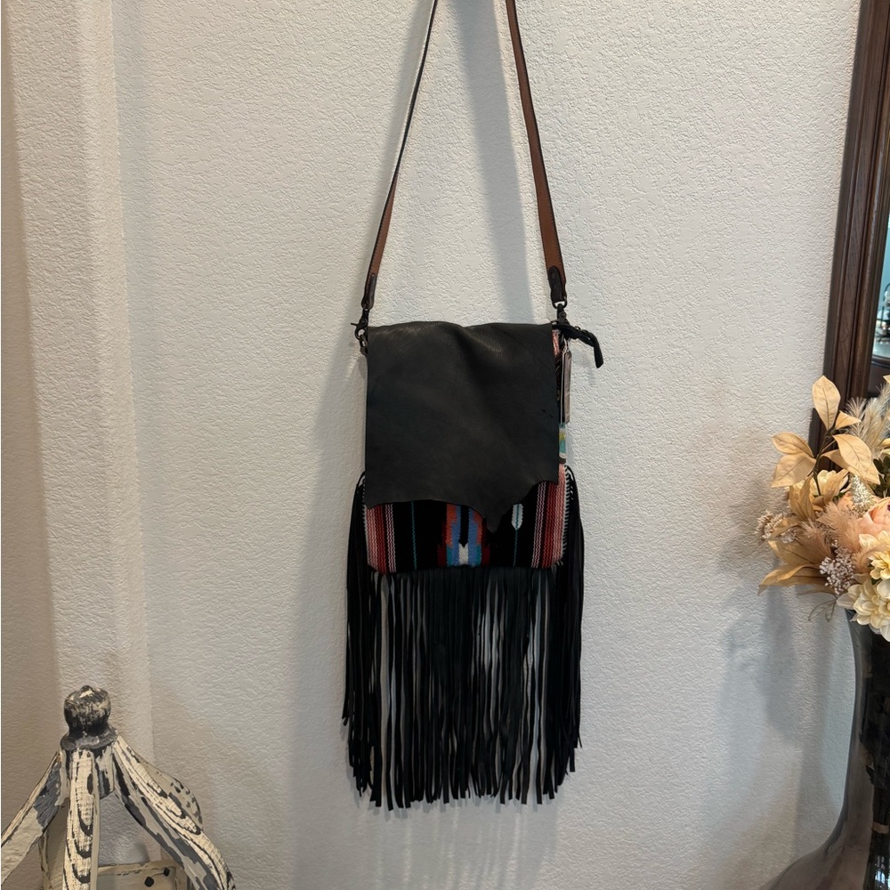 American Darling Black Fringe Crossbody Bag